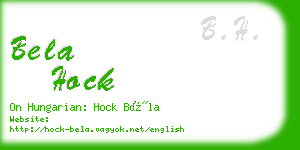 bela hock business card